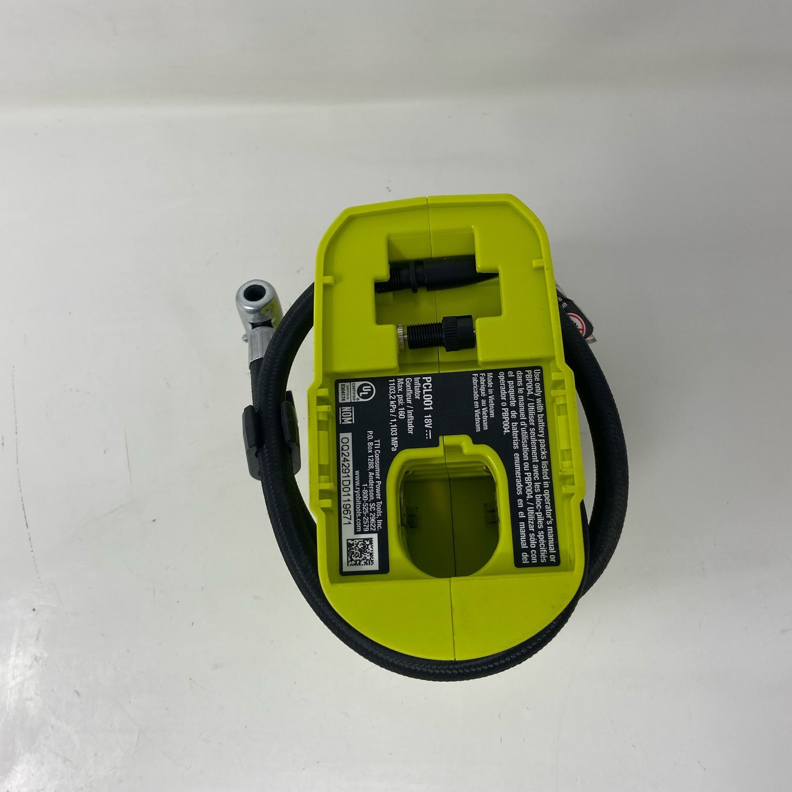 RYOBI 18V ONE+ High Pressure Inflator PCL001B/RPI18, Green