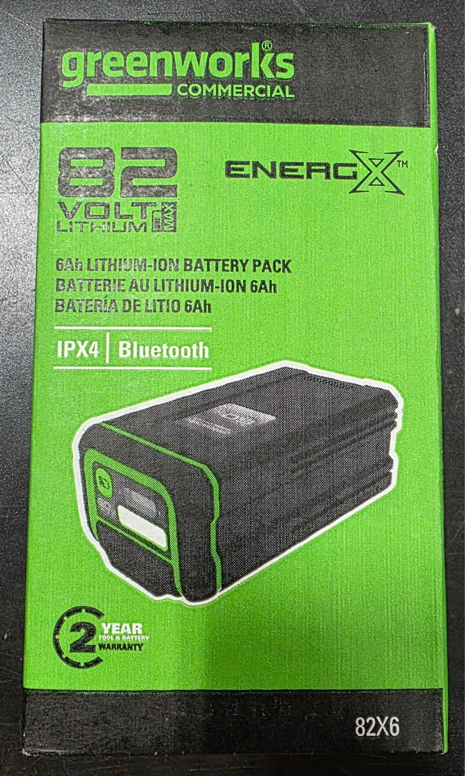 GREENWORKS COMMERCIAL [82X6] GENUINE 82V 6.0AH BLUETOOTH LITHIUM-ION BATTERY