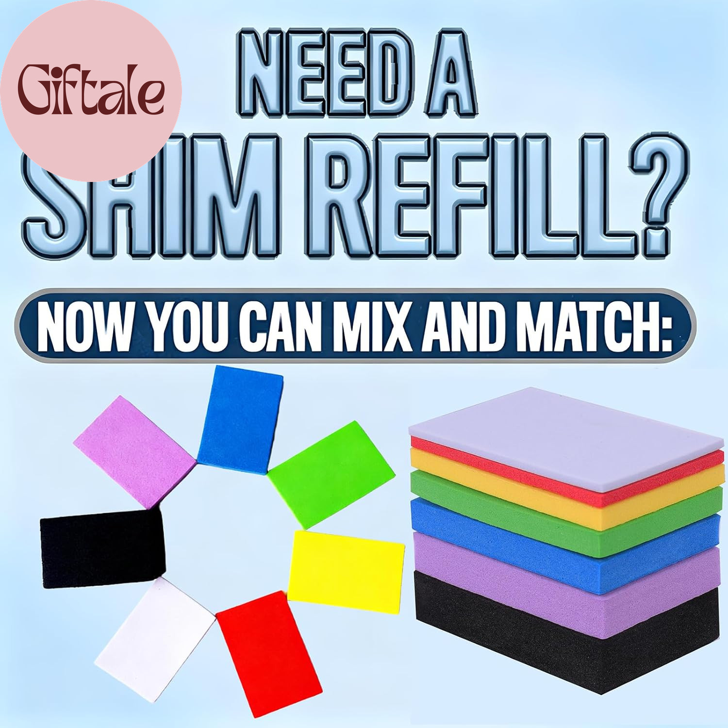Foam Wall Flattening Shim Kit – Wall Leveling Shim Kit, Tackle Uneven Leveling f