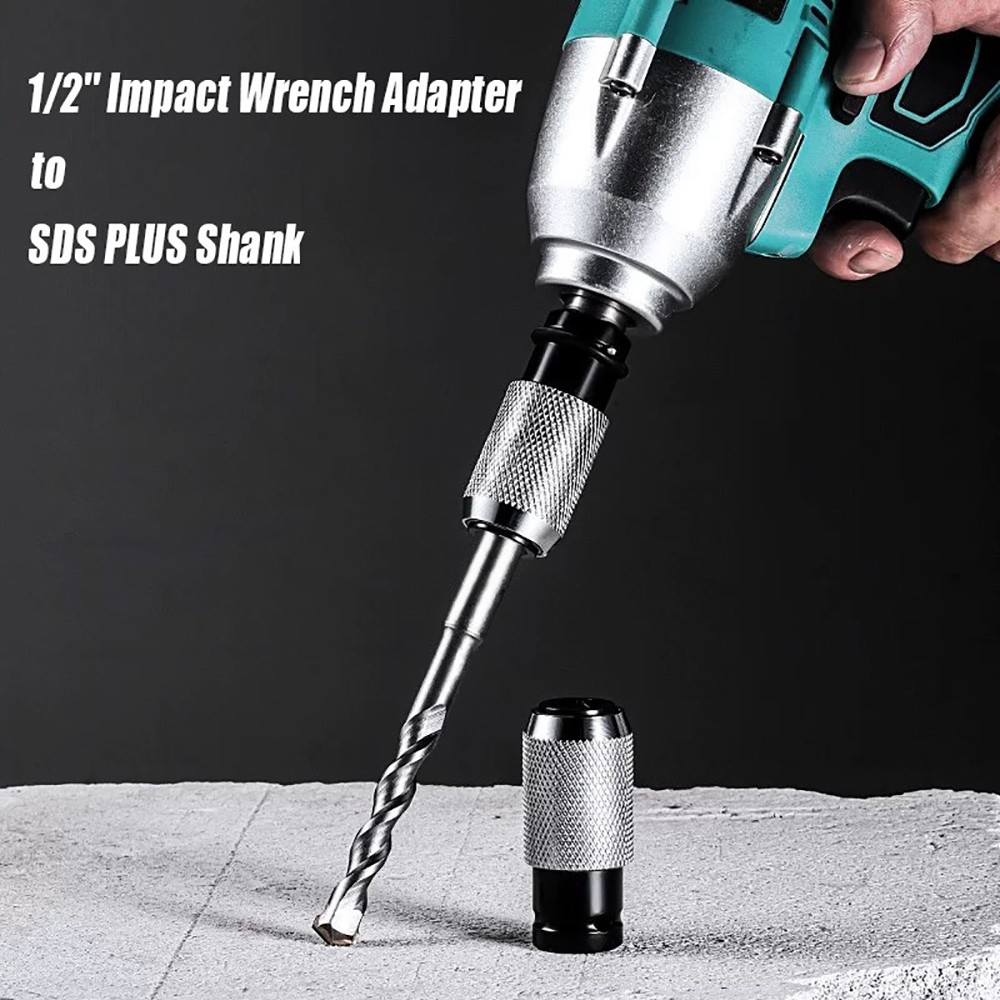 1/2″ Converts to SDS PLUS Converter Adapter for Drills / Impact Wrench 1PCS