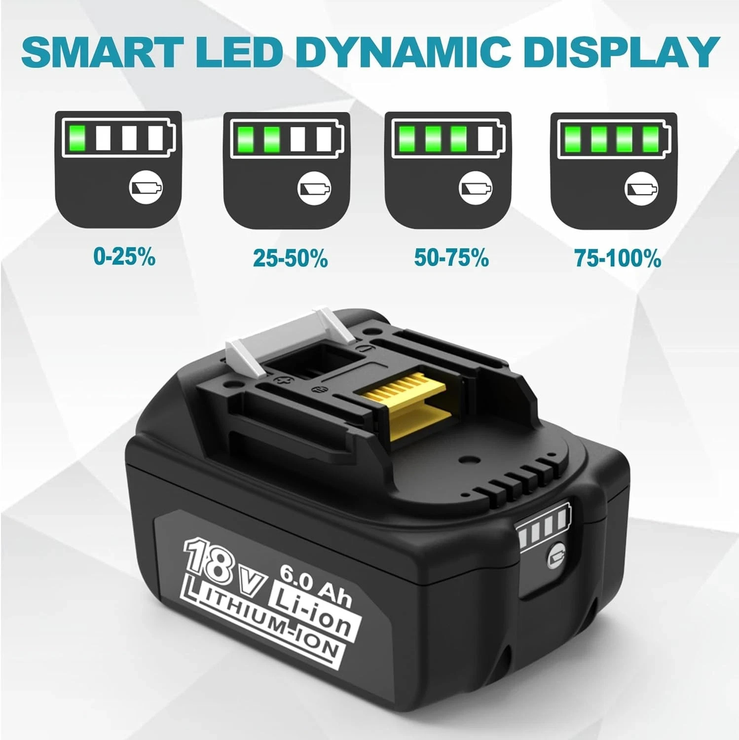 1/2/3/4x 6.0Ah Li-ion Battery For Makita 18V Lithium LXT BL1860B BL1850B BL1840B