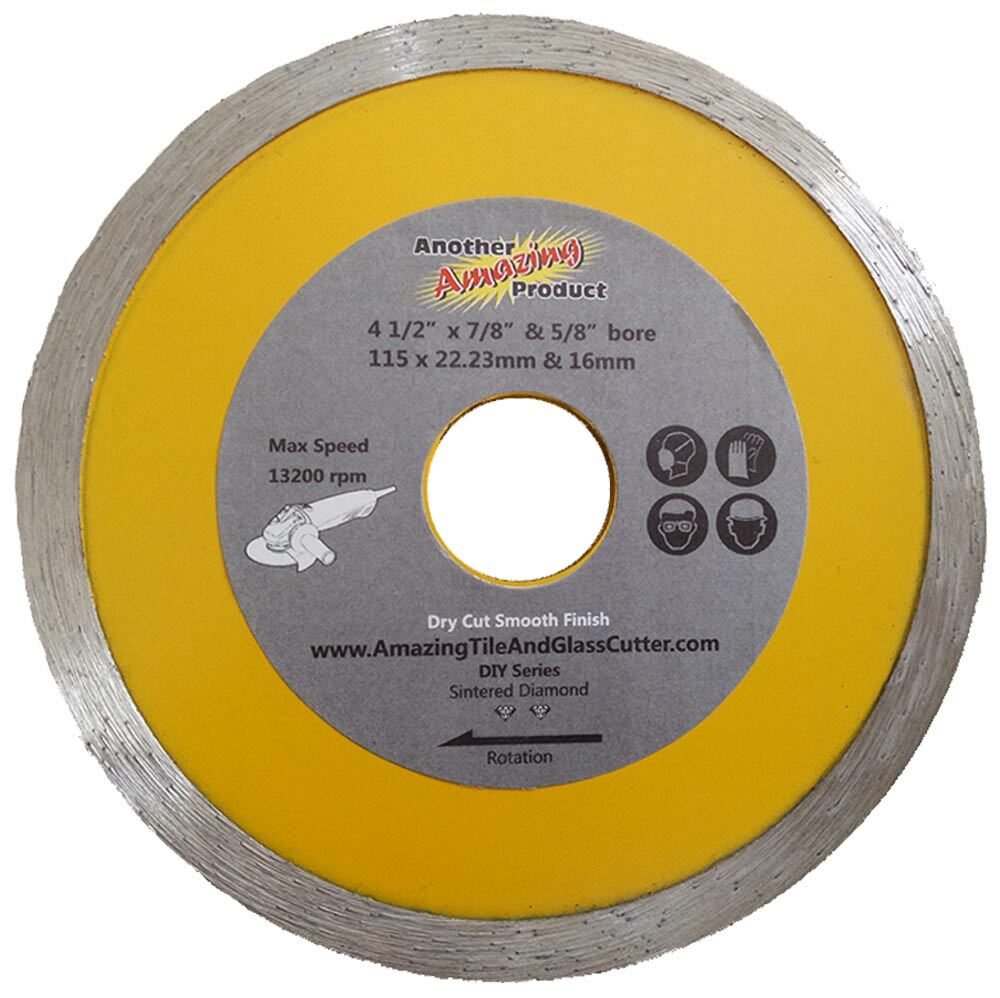 4 1/2″ Diamond Saw Blades x3 Continuous Rim Cut Tile & Masonry ***Free Grinder**