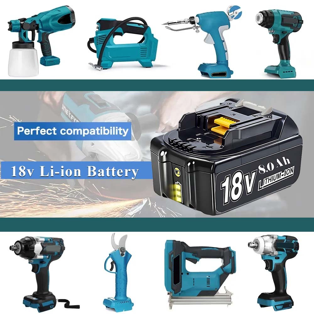 2Pack For Makita 18V Battery 8.0AH Li-Ion BL1830 BL1850 BL1840 BL1860B LXT Tools
