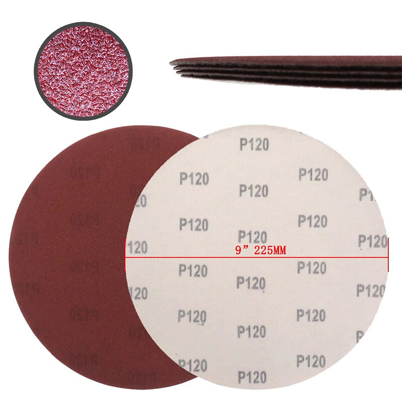 9″ Sanding Sandpaper Discs 225mm Hook and Loop Orbital Sander Pads 80-320 Grit