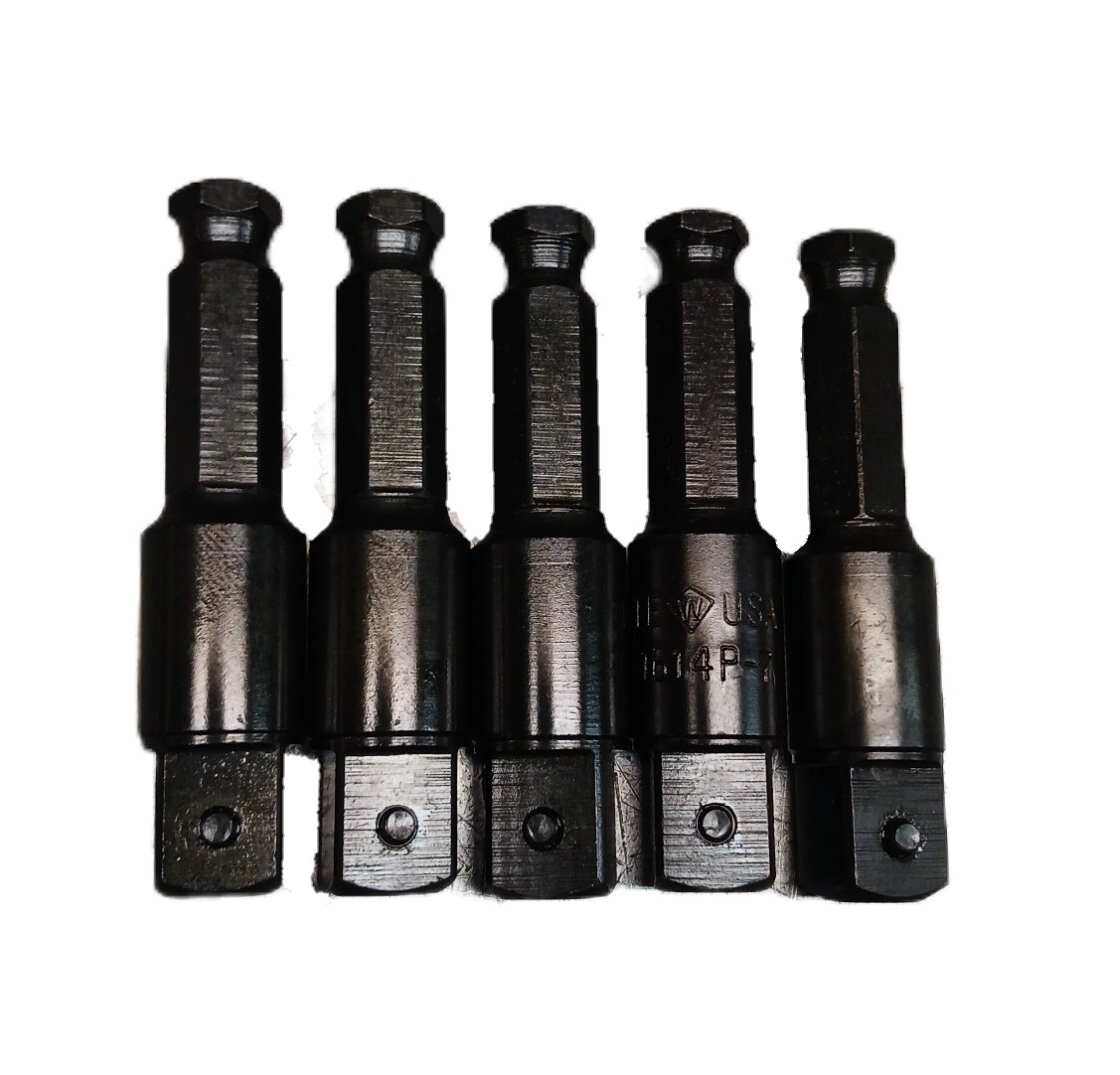 WHITE-USA  LINEMAN’S 7/16″ to 1/2″ IMPACT SOCKET ADAPTER WITH DETENT PIN Lot Of5