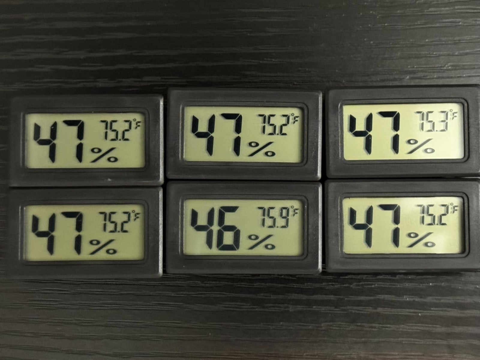 6 Pack Mini Digital Thermometer Hygrometer Indoor LCD Fahrenheit for Greenhouse