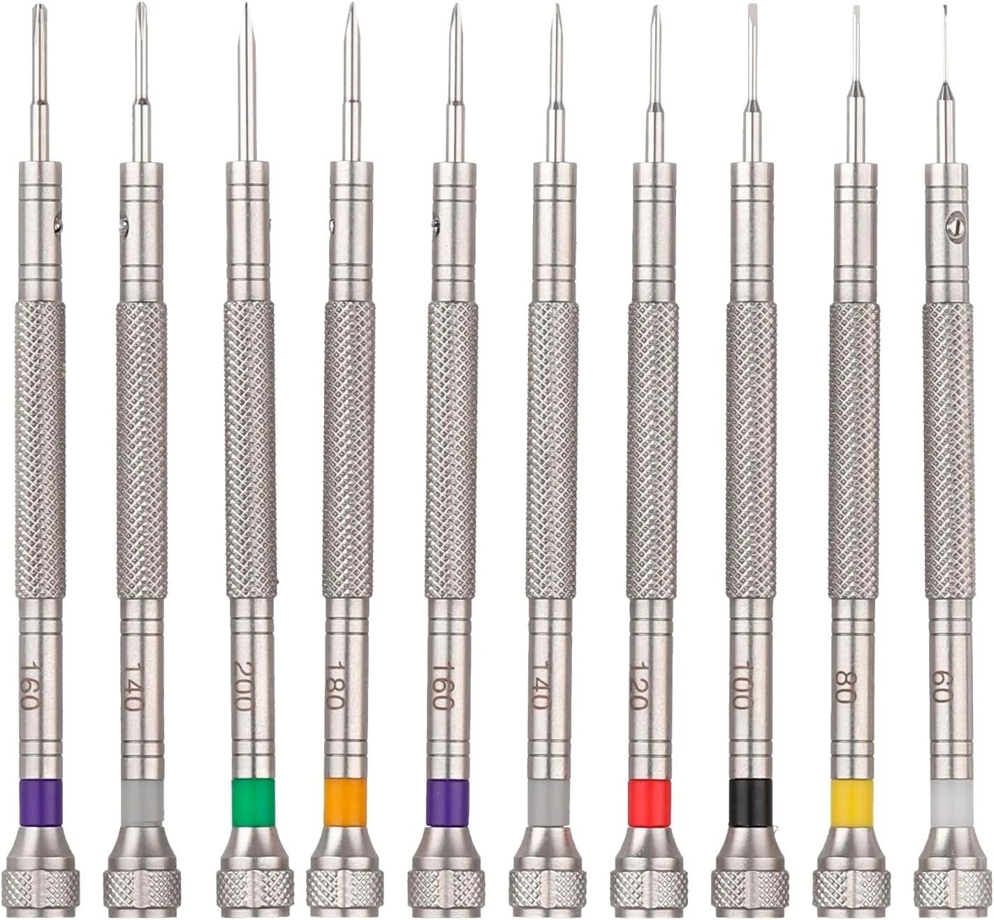Stainless Steel Screwdriver Set – 10 Tools for Watch & Eyewear Repairs