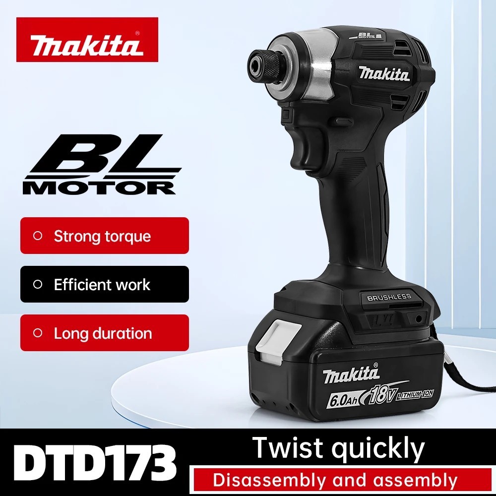 New Makita DTD173 18V Brushless Impact Driver 180Nm Cordless Drill Tool-Only