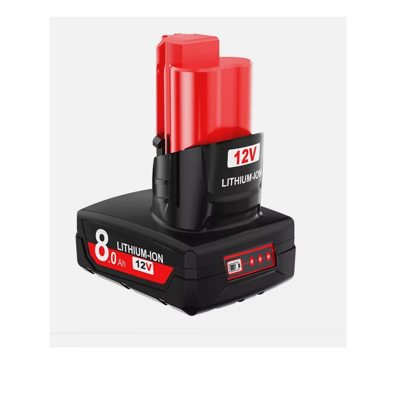 For Milwaukee 12V For M12 12v LITHIUM 8000mAh Extended Capacity Battery w/LED