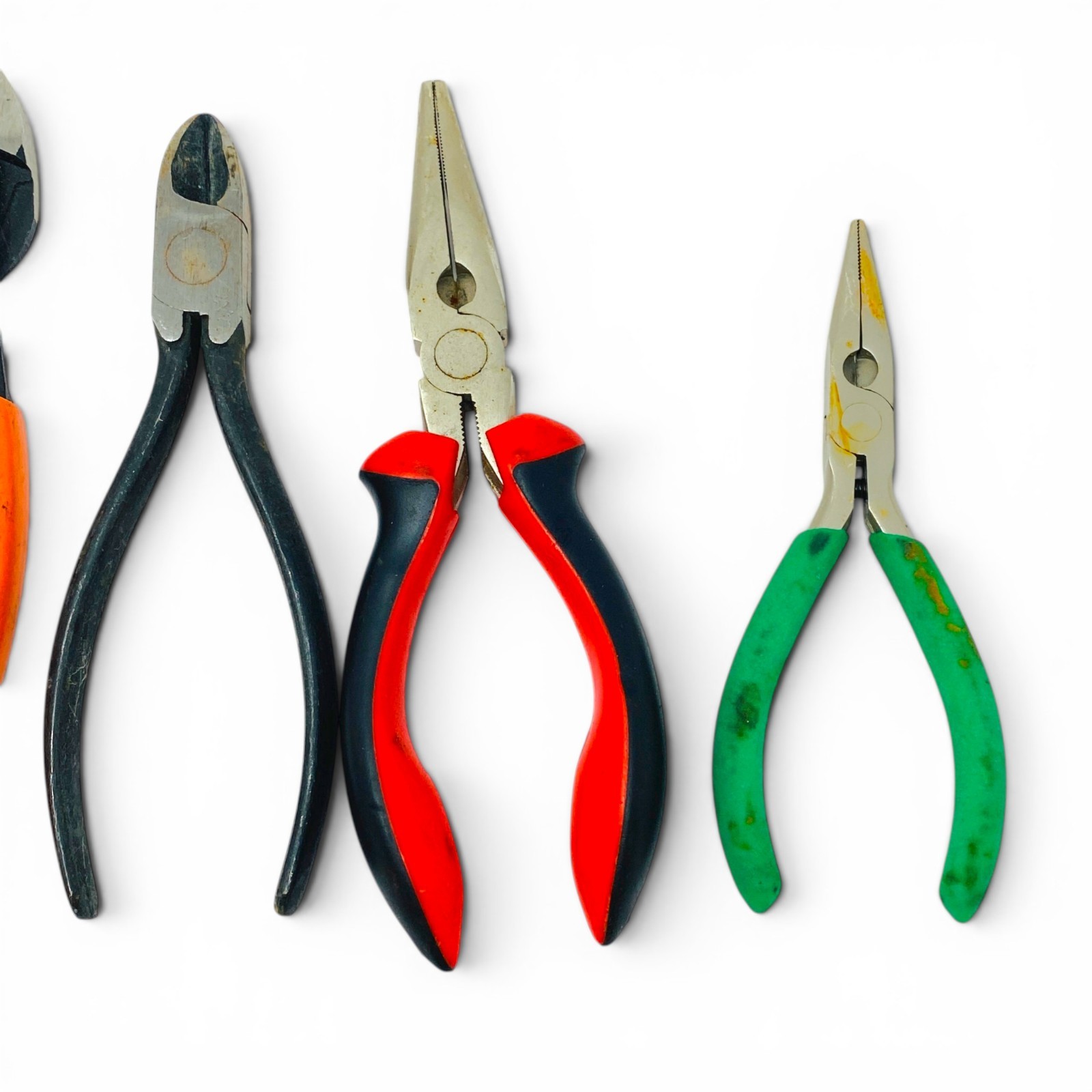 Klein Tools D228-7, Crescent USA and Unbranded Pliers Side Cutter Lot Set, 4 Pcs