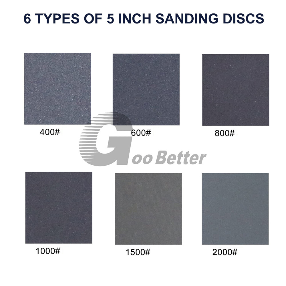 5in Sanding Discs 400-2000 Grit Hook Loop Wet Dry Sandpaper Orbital Sander Paper