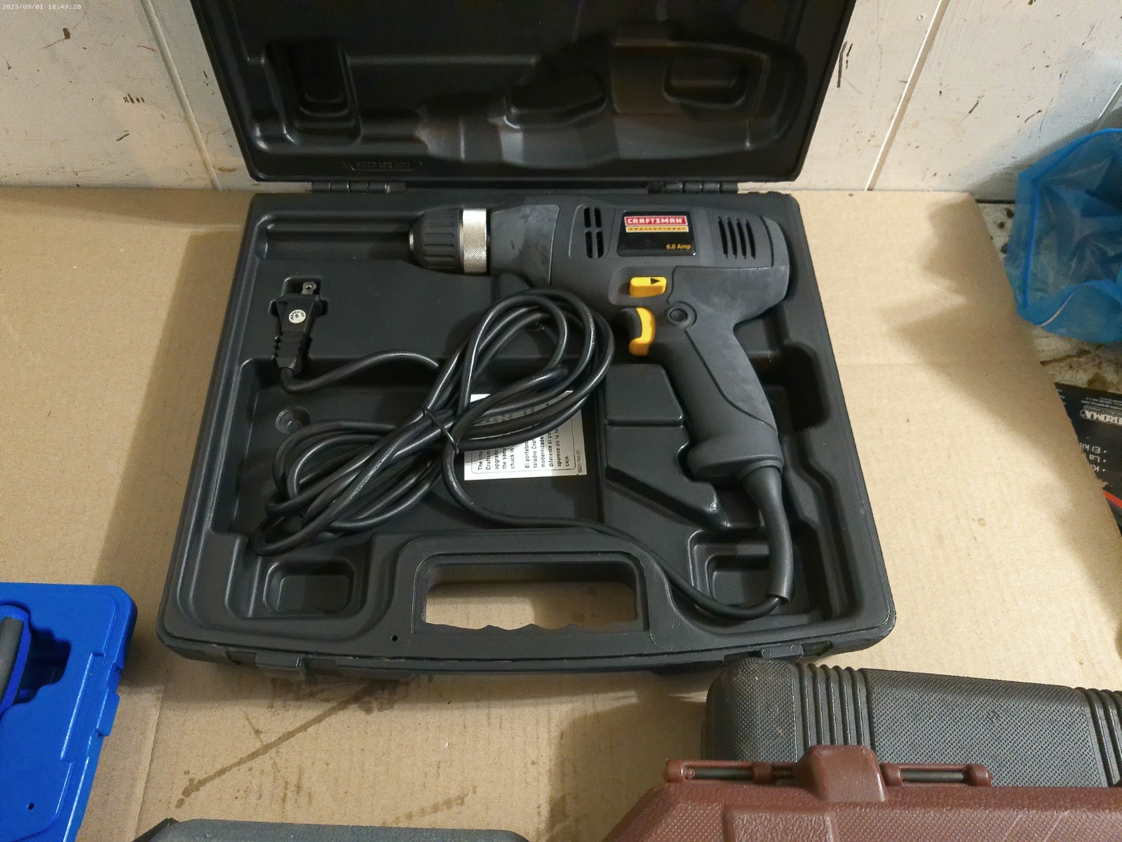 Craftsman 315.269460 3/8″ Electric PRO Drill Keyless 6 Amp Corded USa nos