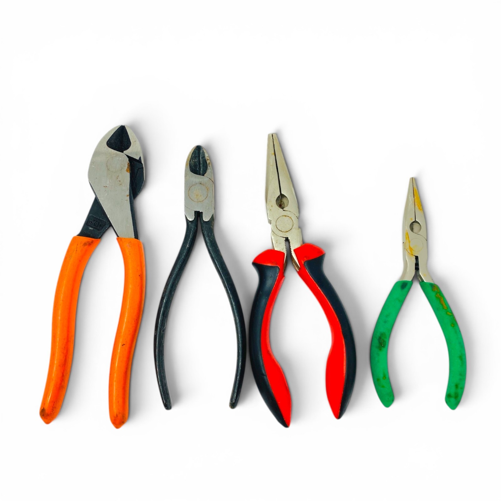 Klein Tools D228-7, Crescent USA and Unbranded Pliers Side Cutter Lot Set, 4 Pcs