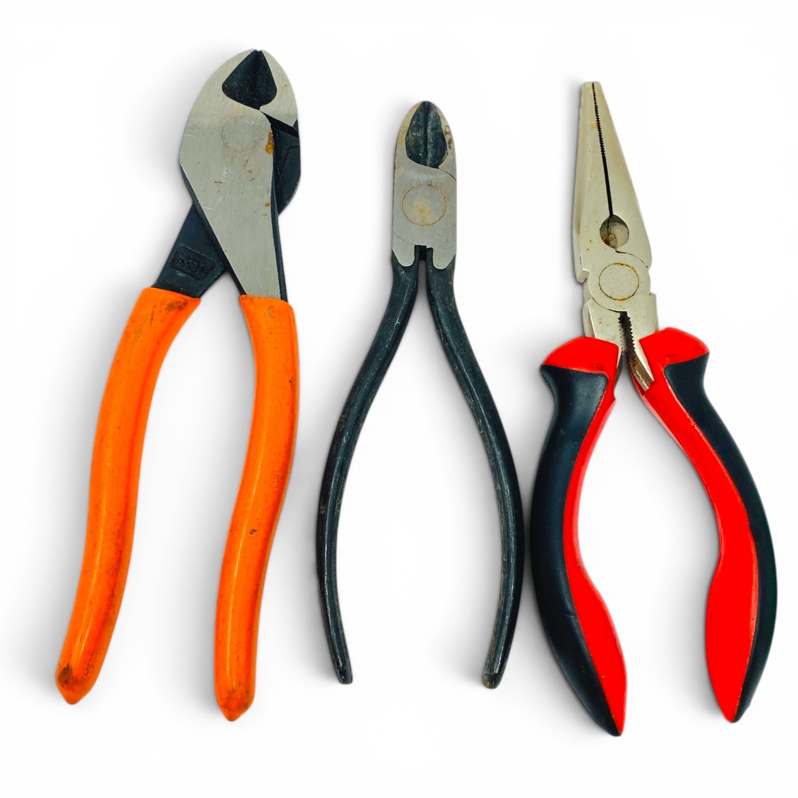 Klein Tools D228-7, Crescent USA and Unbranded Pliers Side Cutter Lot Set, 4 Pcs