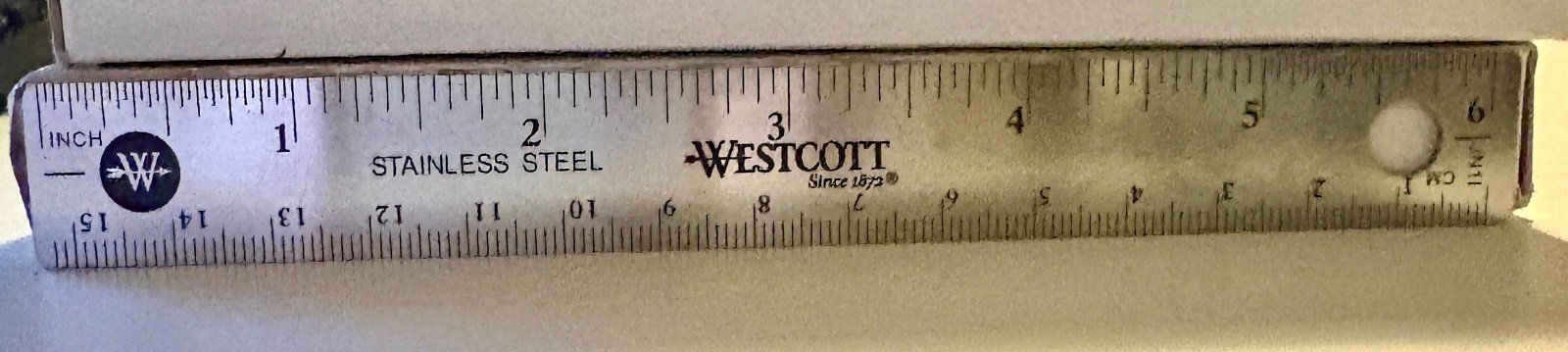 Westcott Stainless Steel 6″ Ruler with Non Slip Cork Backing