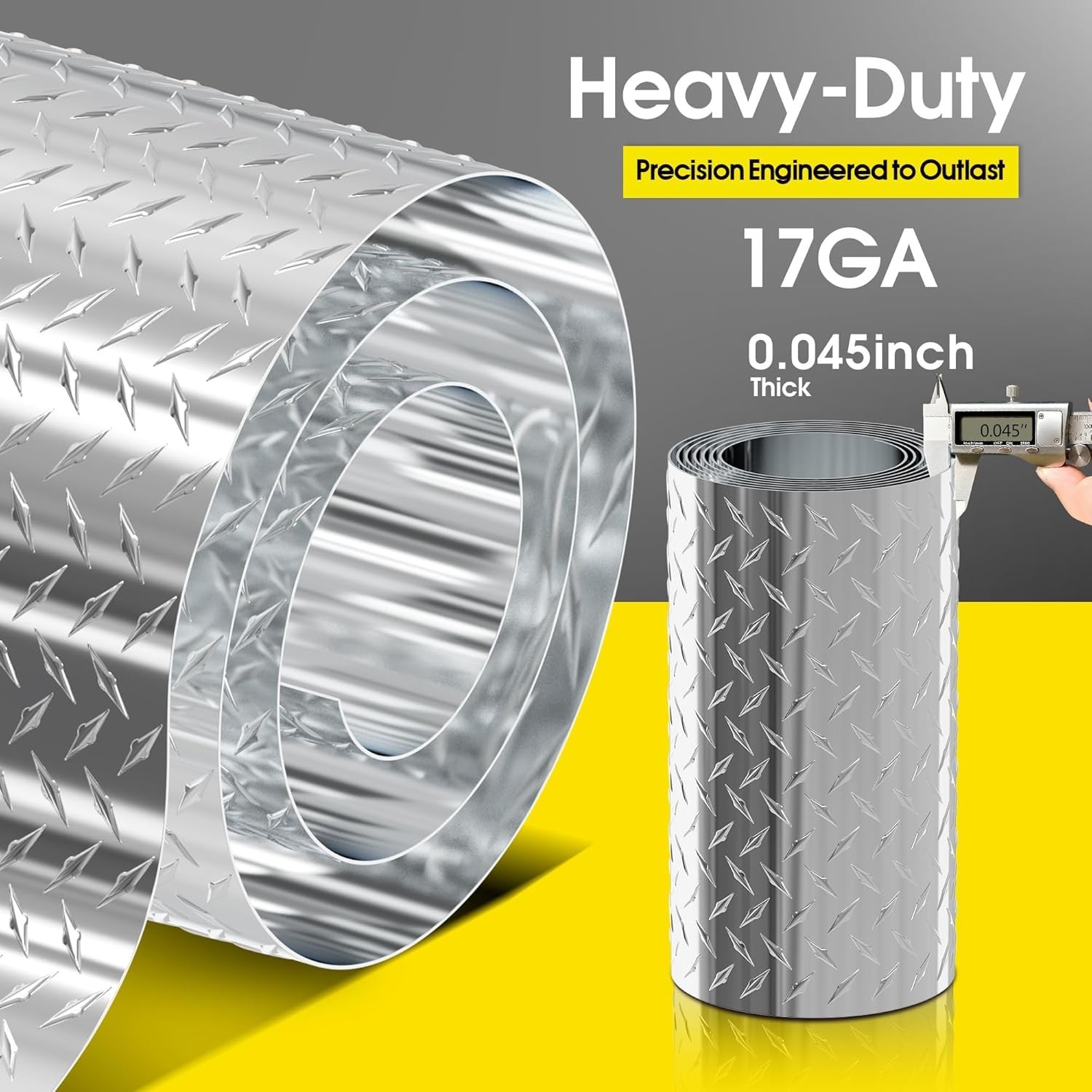Aluminum Diamond Plate Sheet Metal Coil 0.045″ Thick 3003-H22 Alloy – Non-Sli