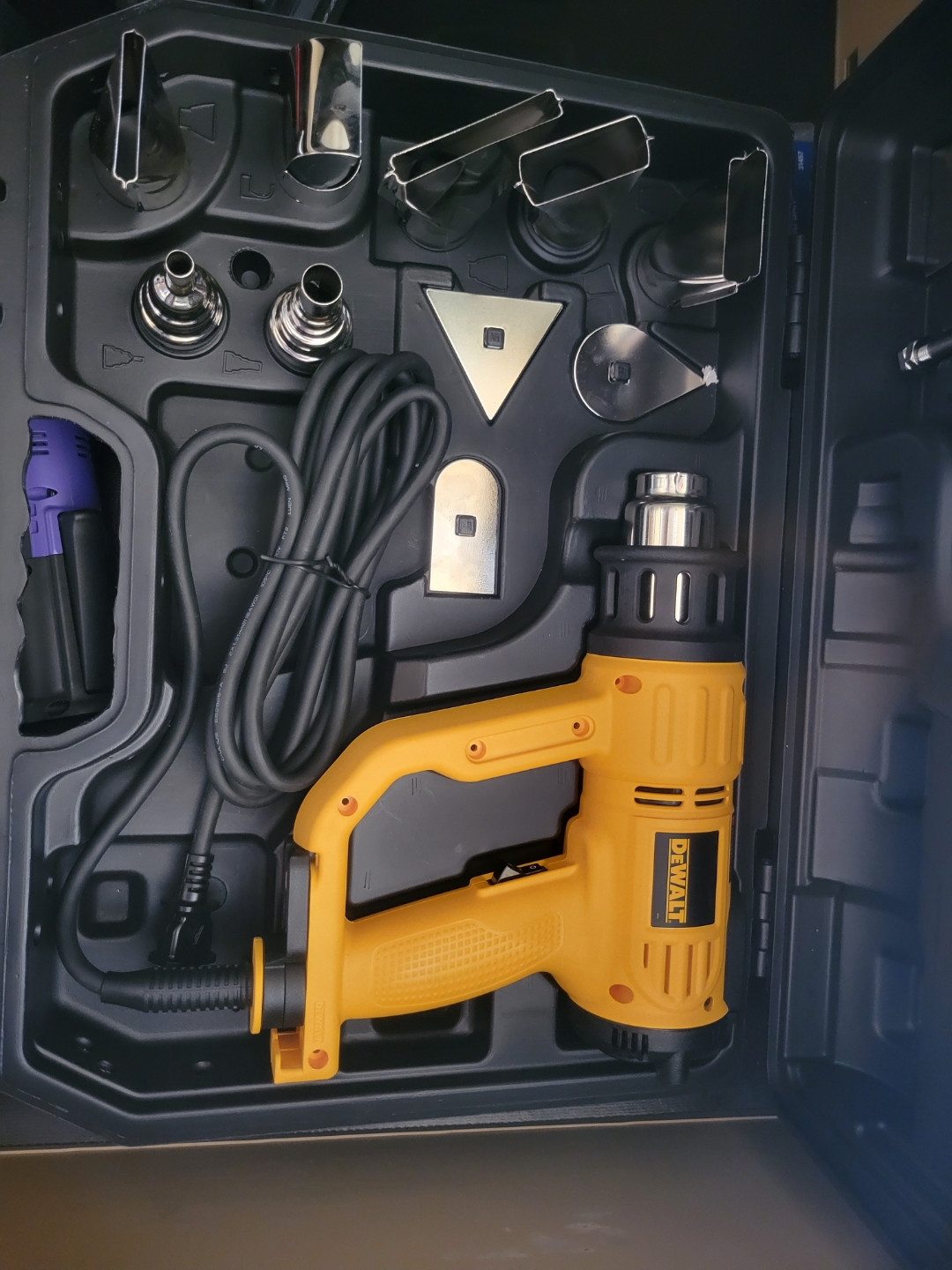 Heat Gun LCD Display Hard Case Accessory Kit D26960K Yellow DEWALT