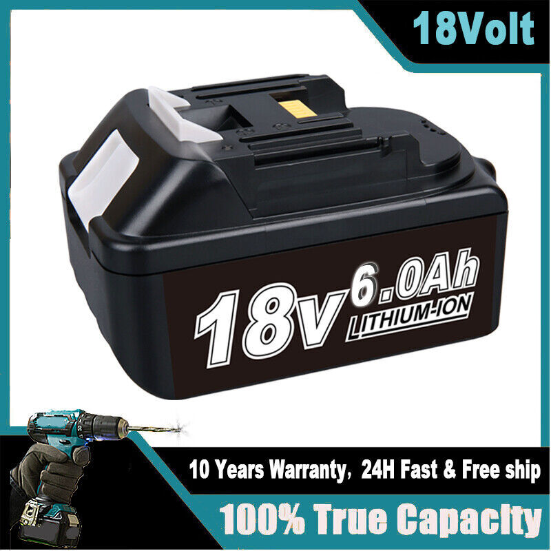 2-Pack For Makita 18V 6.0Ah LXT Lithium-Ion BL1830 BL1850-2 BL1860B Tool Battery