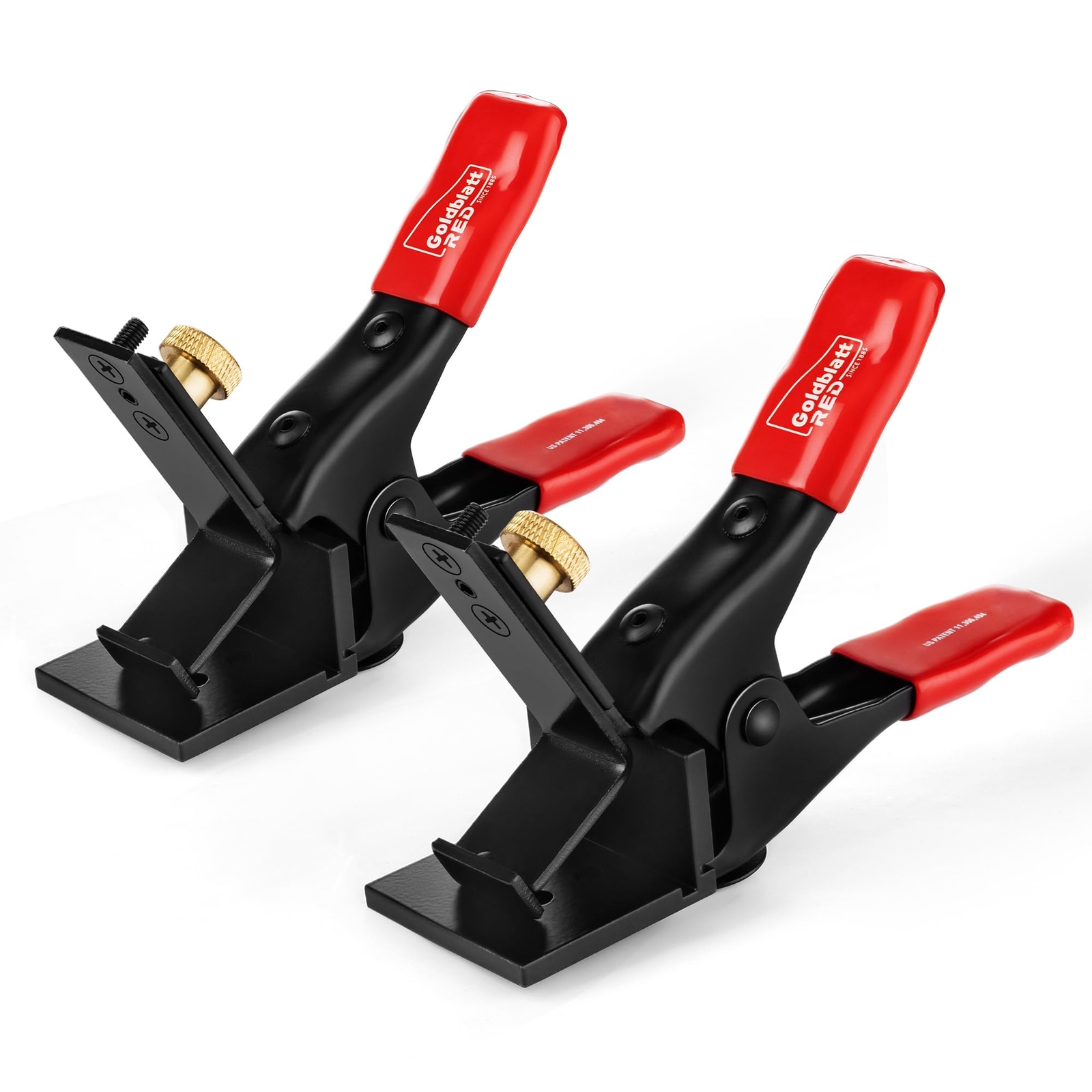 Goldblatt RED 1 Pair XL JAG Clamp Mason Line Clamp Adjustable Brick Laying Tools