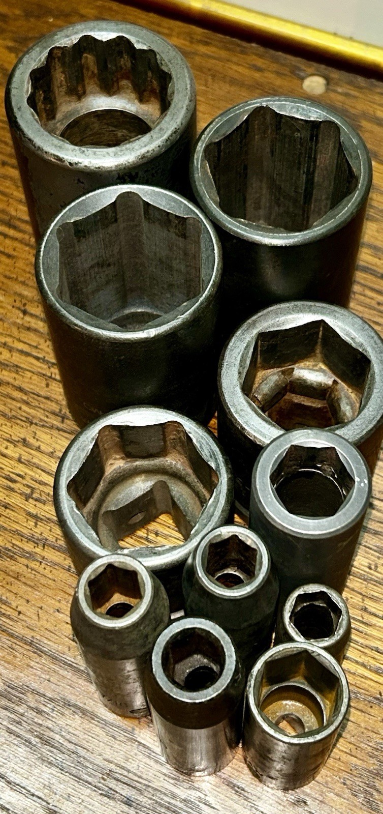 11 Impact Sockets Mixed Drives & Brands BONNEY-SnapOn-Apex-Autocraft-Unbranded