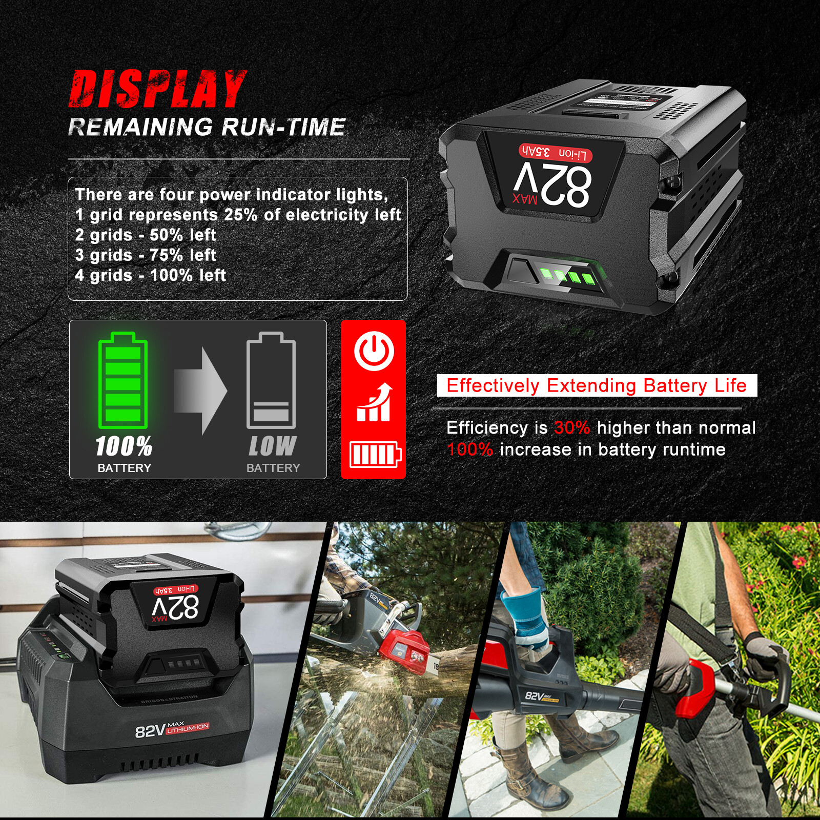 3.5Ah For Snapper XD 82V Max Lithium Ion Battery BSB2AH82 Cordless Power 1760514