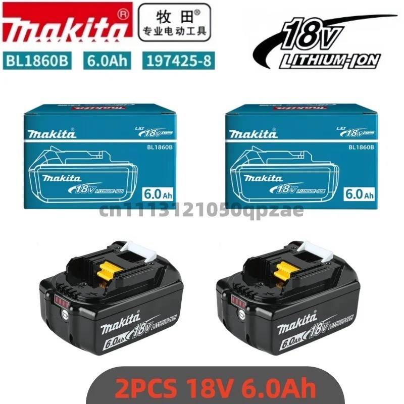 2 NEW Makita BL1860B-2 18V LXT Lithium-Ion 6.0 Ah Battery – USA SHIP