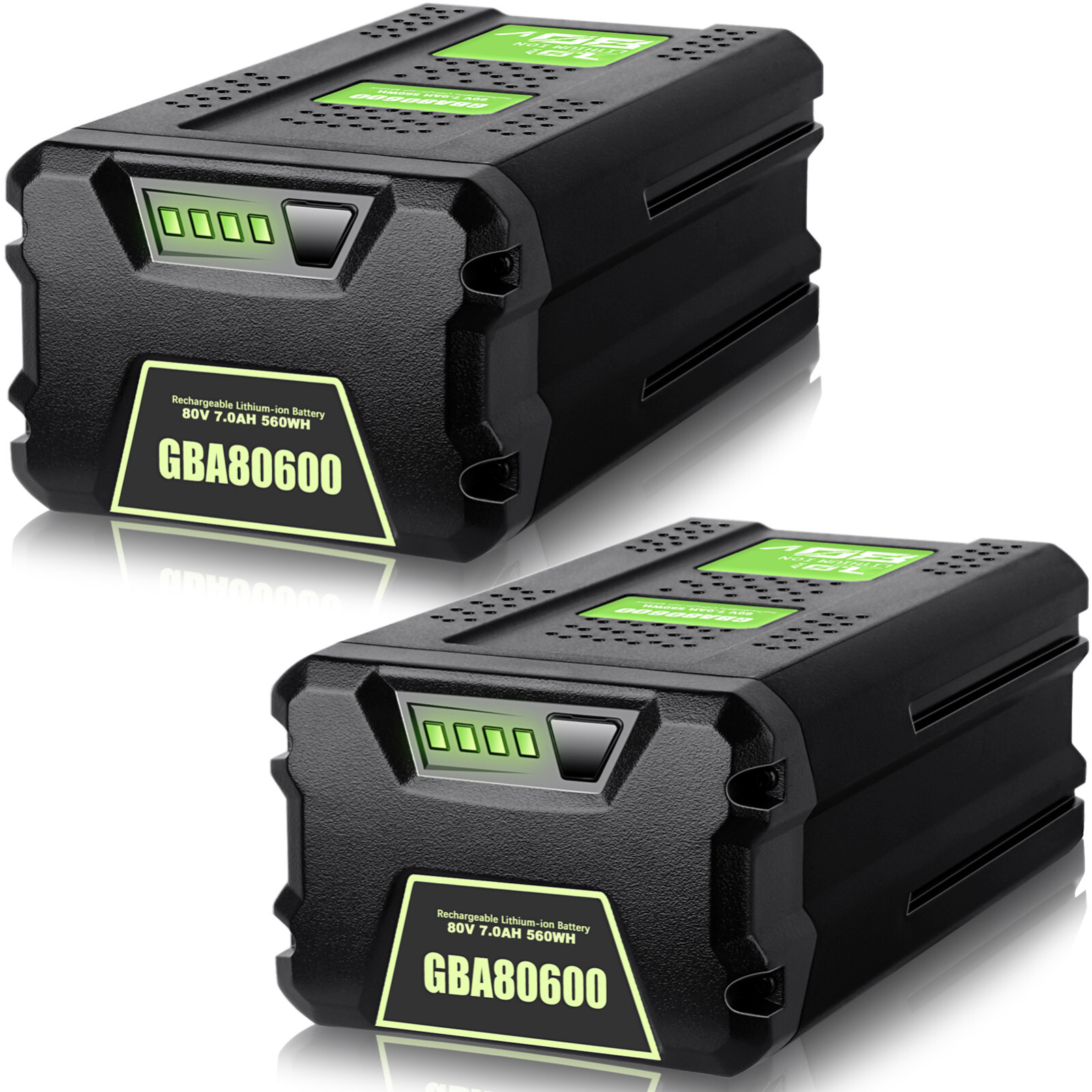 2pack 80V 7.0Ah Li-Ion Battery for Greenworks Pro 80V GBA80600 GBA80250 GBA80300
