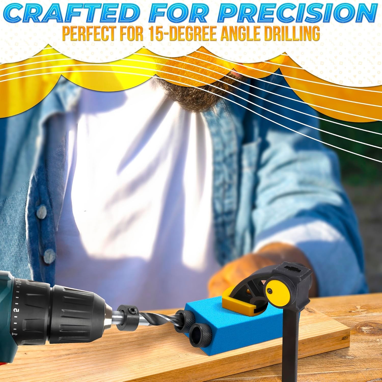 DIY Pocket Hole Jig Kit 850 Easy Drill System Woodworking Screw Drill Heavy Duty