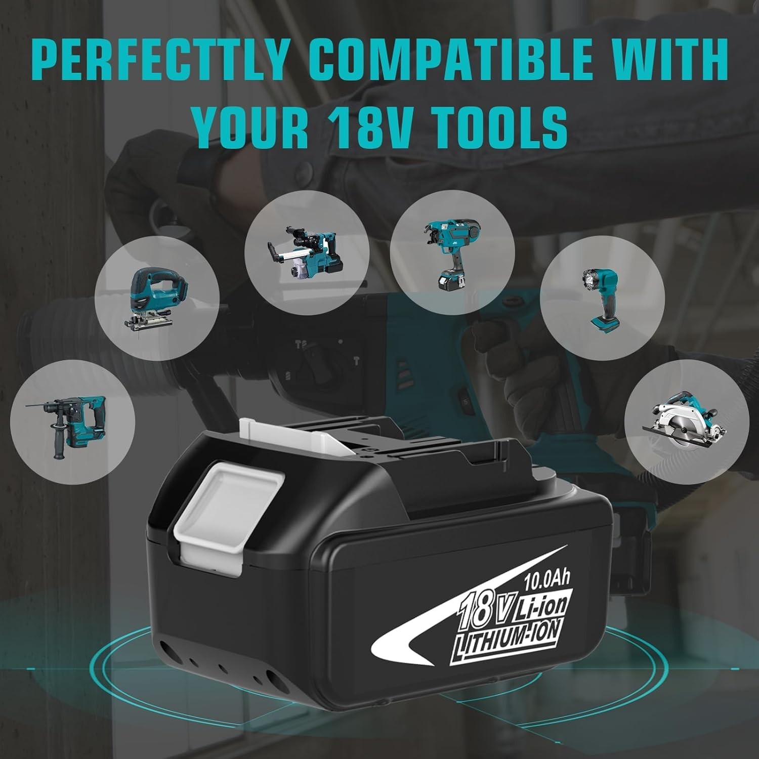 2~4Pack For Makita 18V Battery 10AH Li-Ion BL1830 BL1850 BL1840 BL1860B LXT Tool