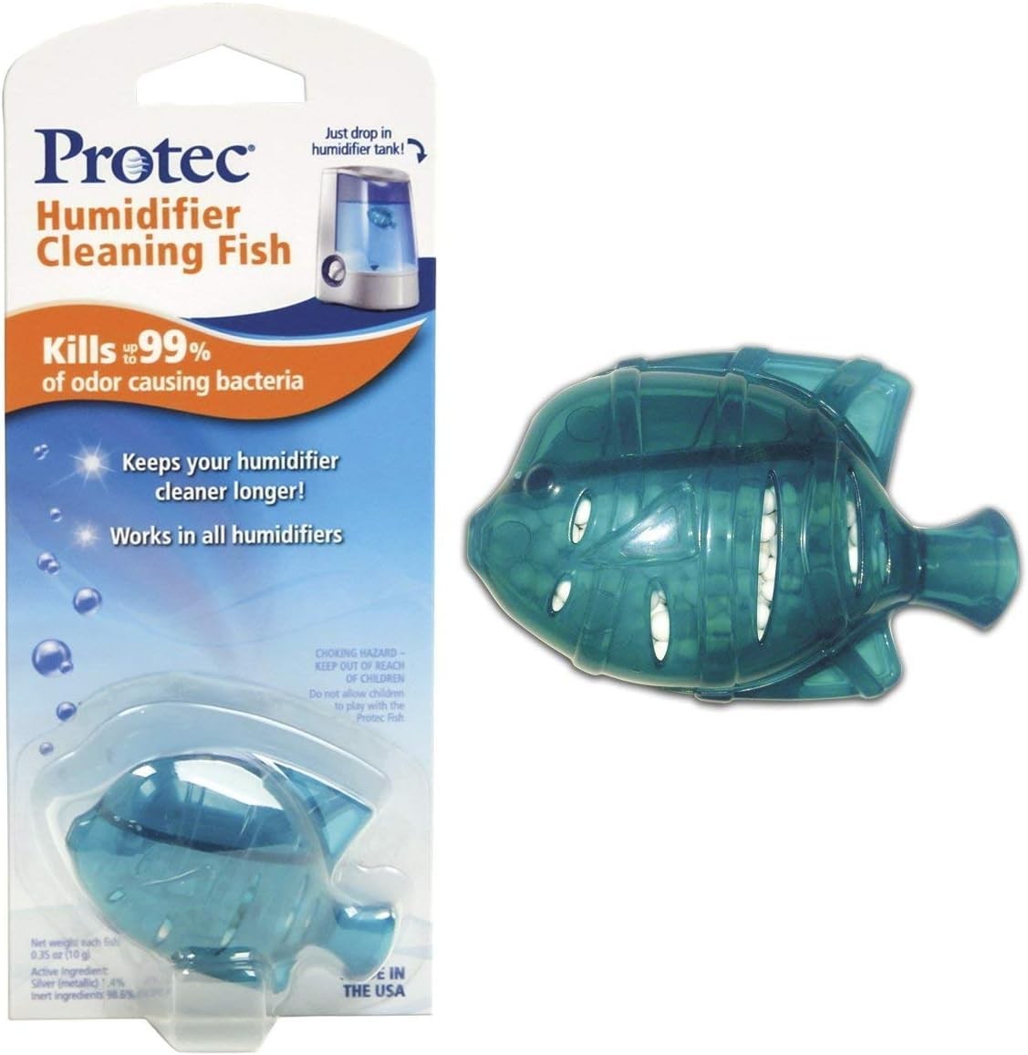 Humidifier Cleaning Fish, Tank Cleaner, Fights Slime & Odor, Lasts 30 Days, 1…