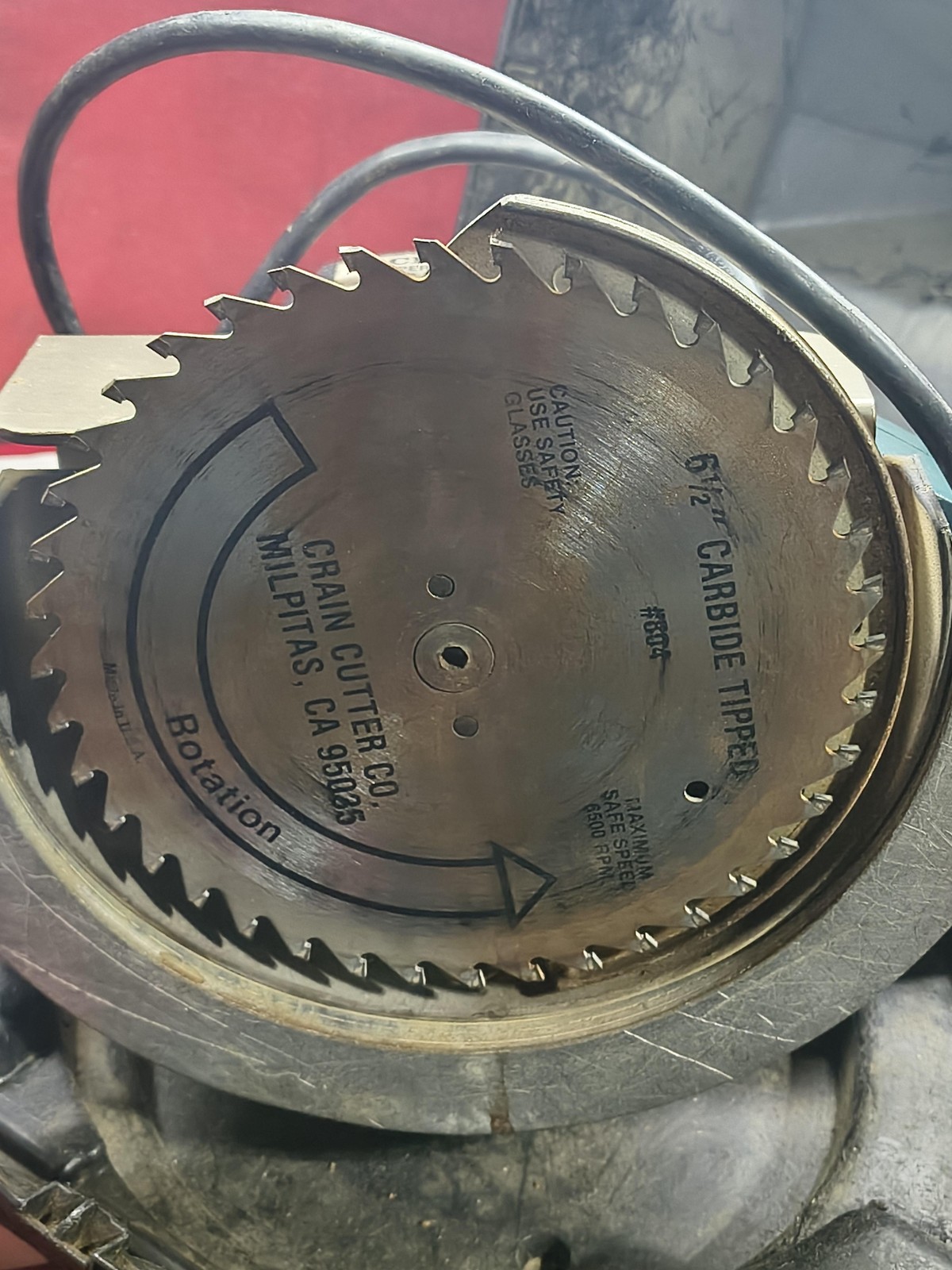 Crain Super Saw 800 Type 2 6-1/2 In Circular Saw Green USA Case Carbide Blade