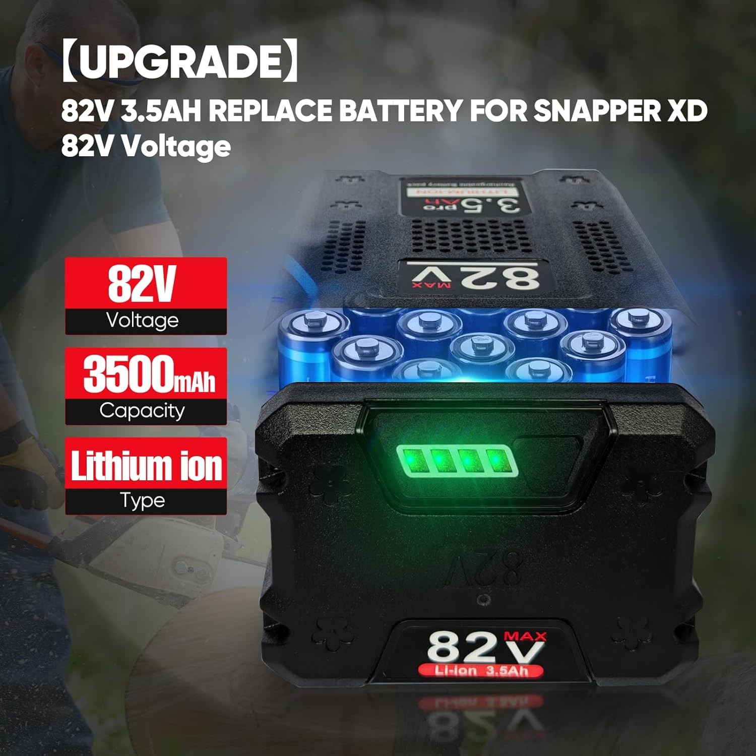 82V 3.5Ah Li-Ion Battery For Snapper Briggs & Stratton XD 82V MAX BSB2AH82