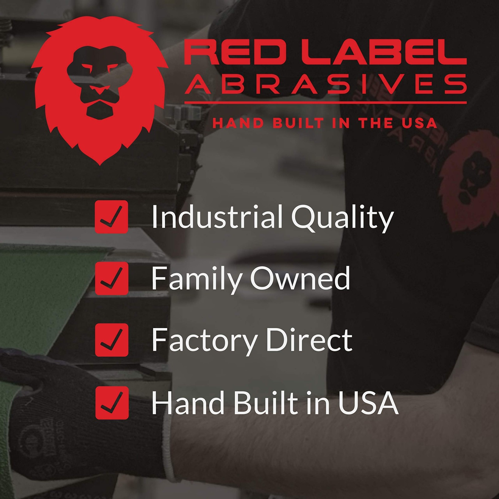 Red Label Abrasives 6 X 80 Inch 120 Grit Aluminum Oxide Multipurpose Sanding Bel