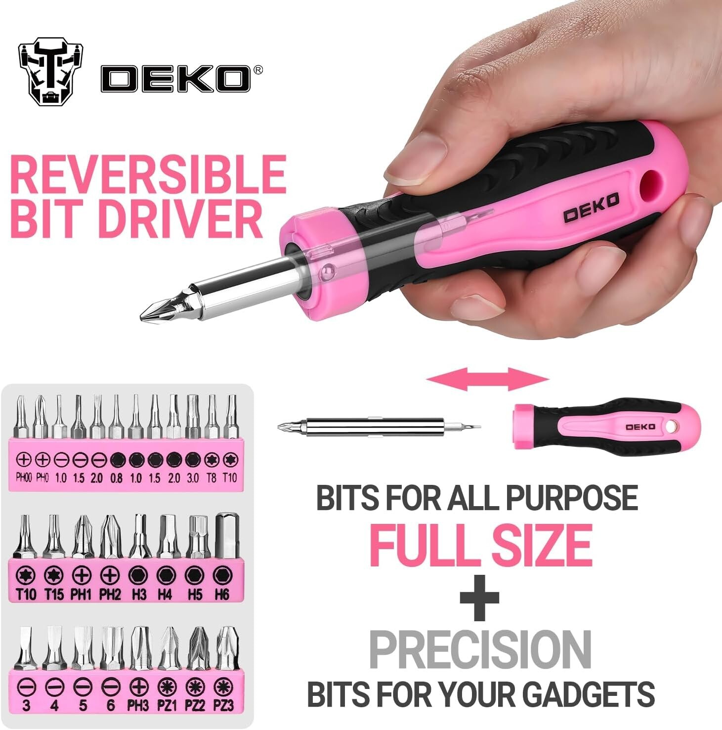 42PCS Pink Tool Set for Home Repair, Womens Tool Kit