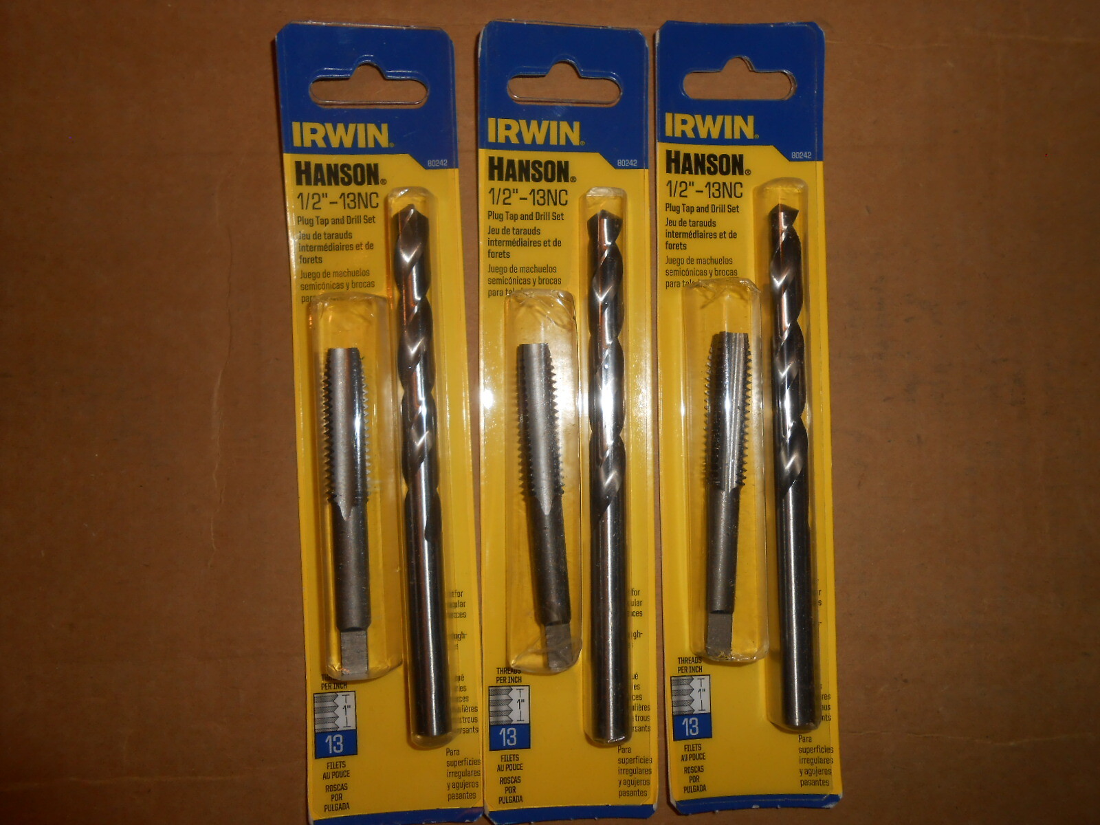 Irwin Hanson Taps 3 packs, 80242, 8129, 8012, & 8123, . Buyer Choice.