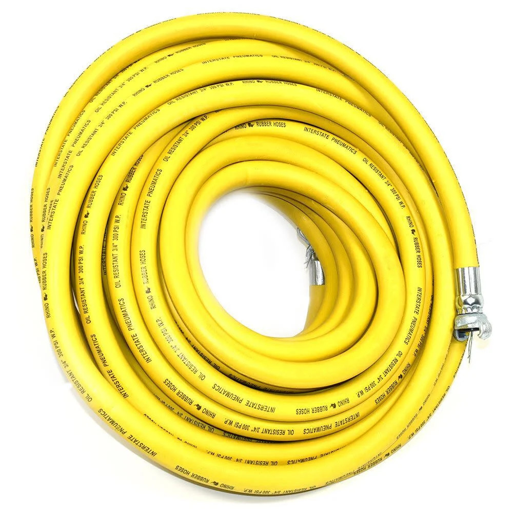 Interstate Pneumatics Jack Hammer Yellow Rubber Hose 3/4 Inch X 50Ft 300 Psi