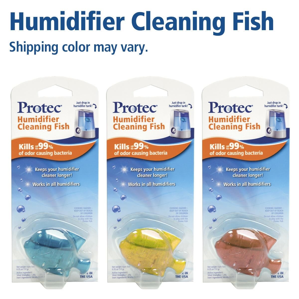 Humidifier Cleaning Fish, Tank Cleaner, Fights Slime & Odor, Lasts 30 Days, 1…