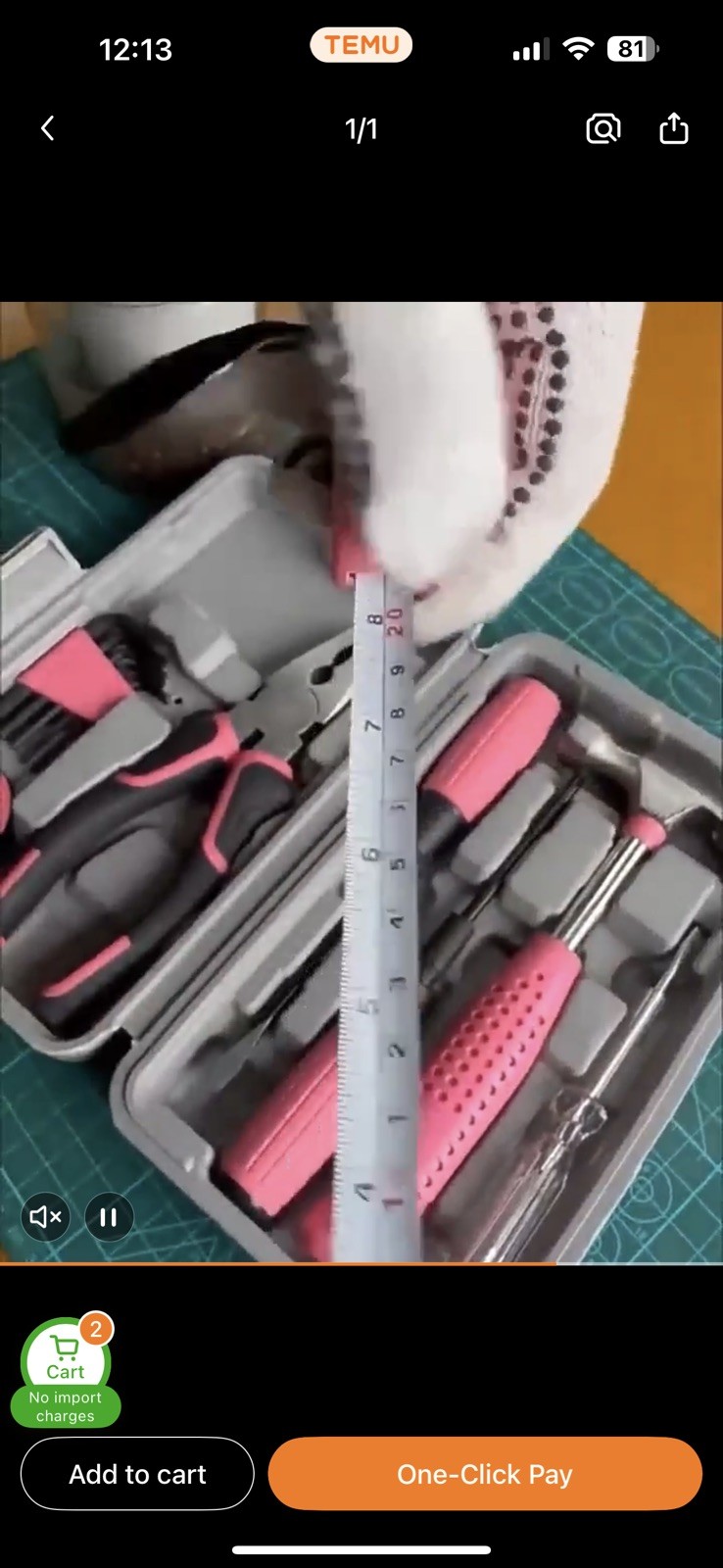 Household Tool Set With Case