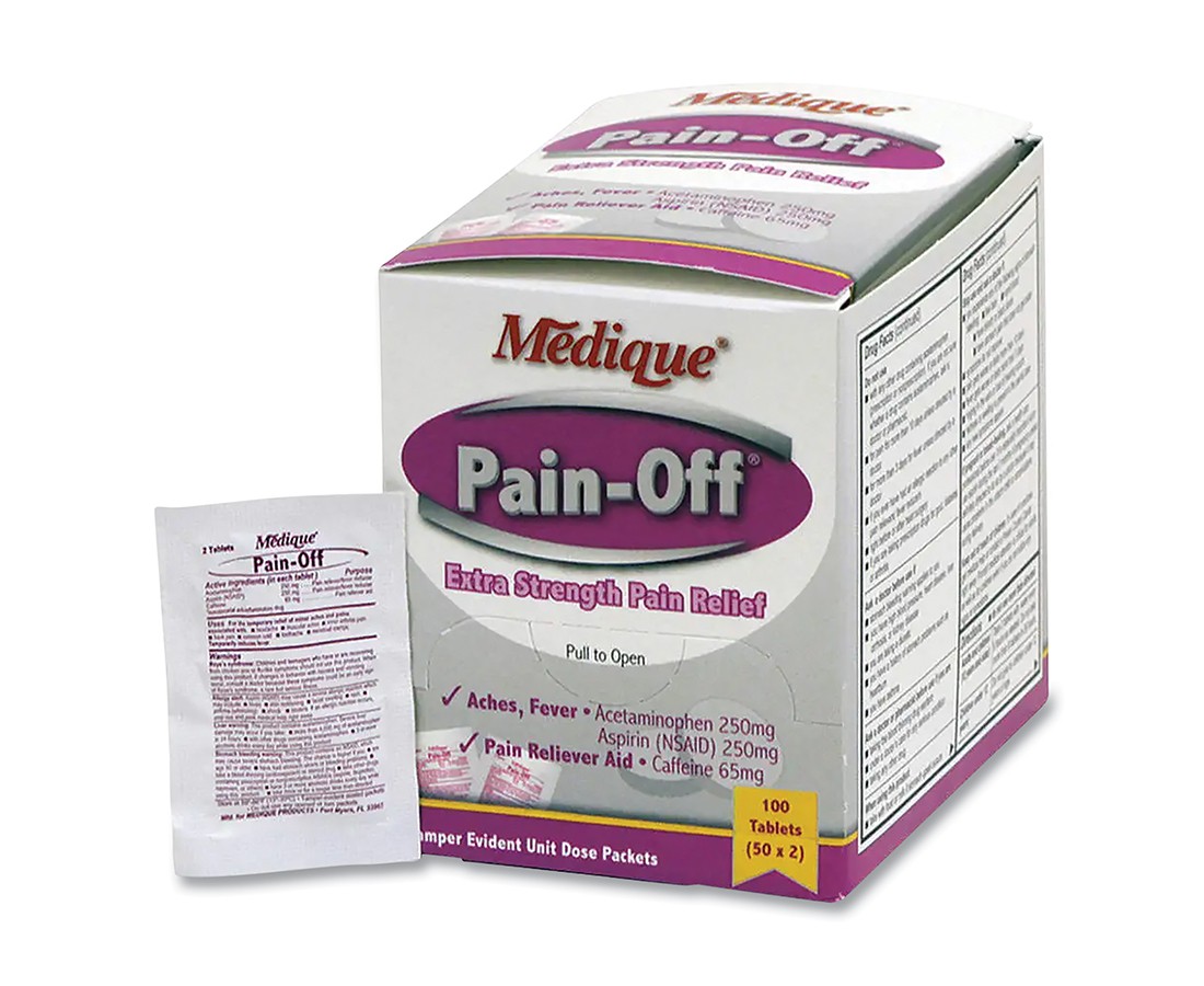 MEDIQUE 22833 Pain-Off Pain Reliever, 50 per Box