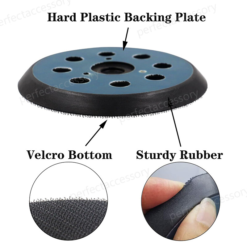 2Pcs Sander Pads 5″ Hook&Loop Sanding Plates for Hitachi 324-209 SV13YA, SV13YB