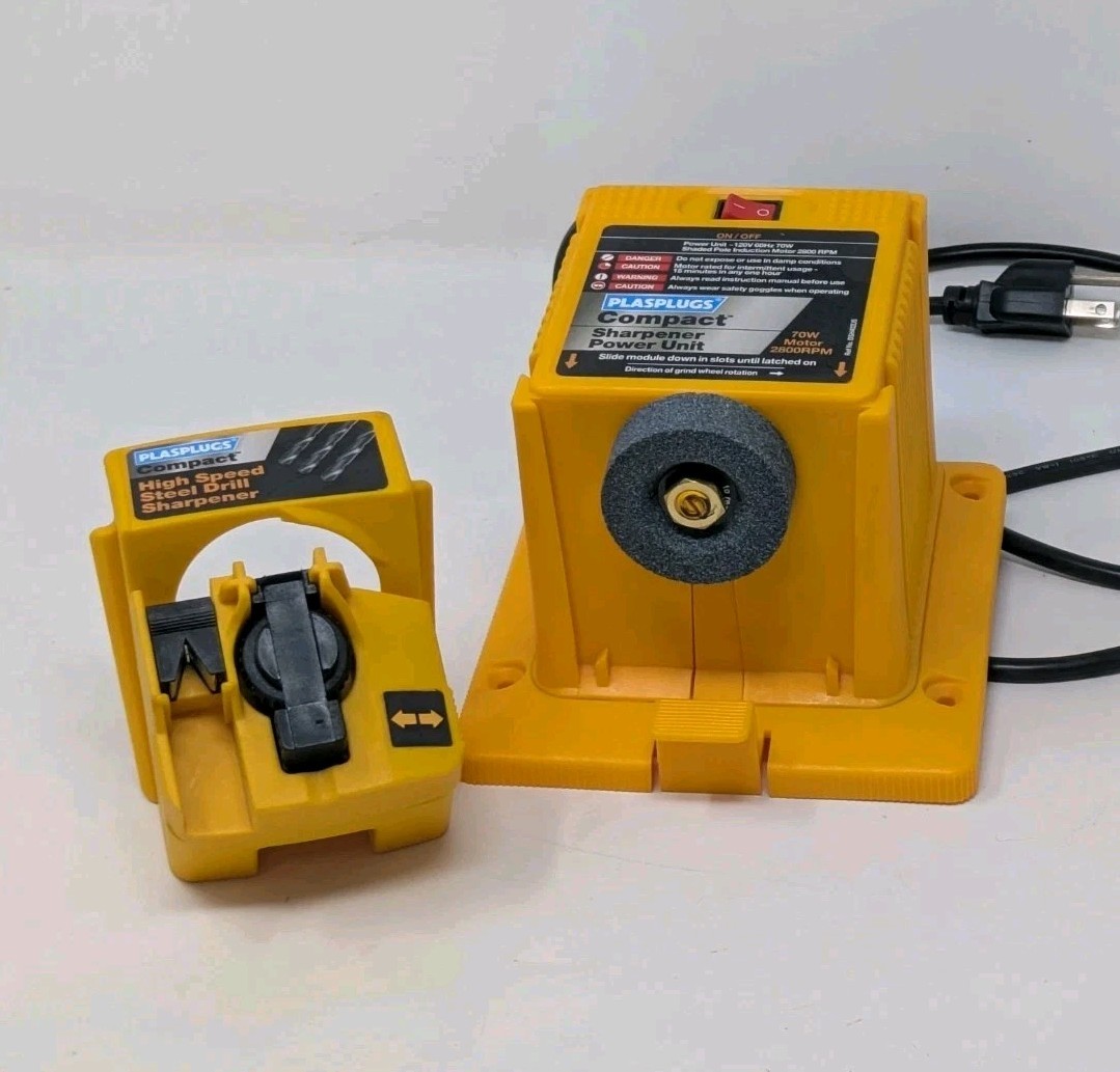 Plasplugs Compact 2800 RPM Sharpener Power Unit & Drill Bit Attachment