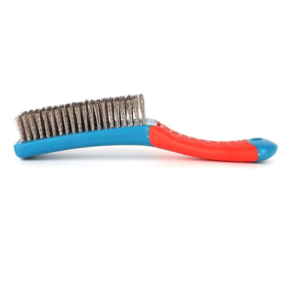 Heavy Duty Stainless Steel Wire Brush with Plastic Handle for Removing Rust Dirt