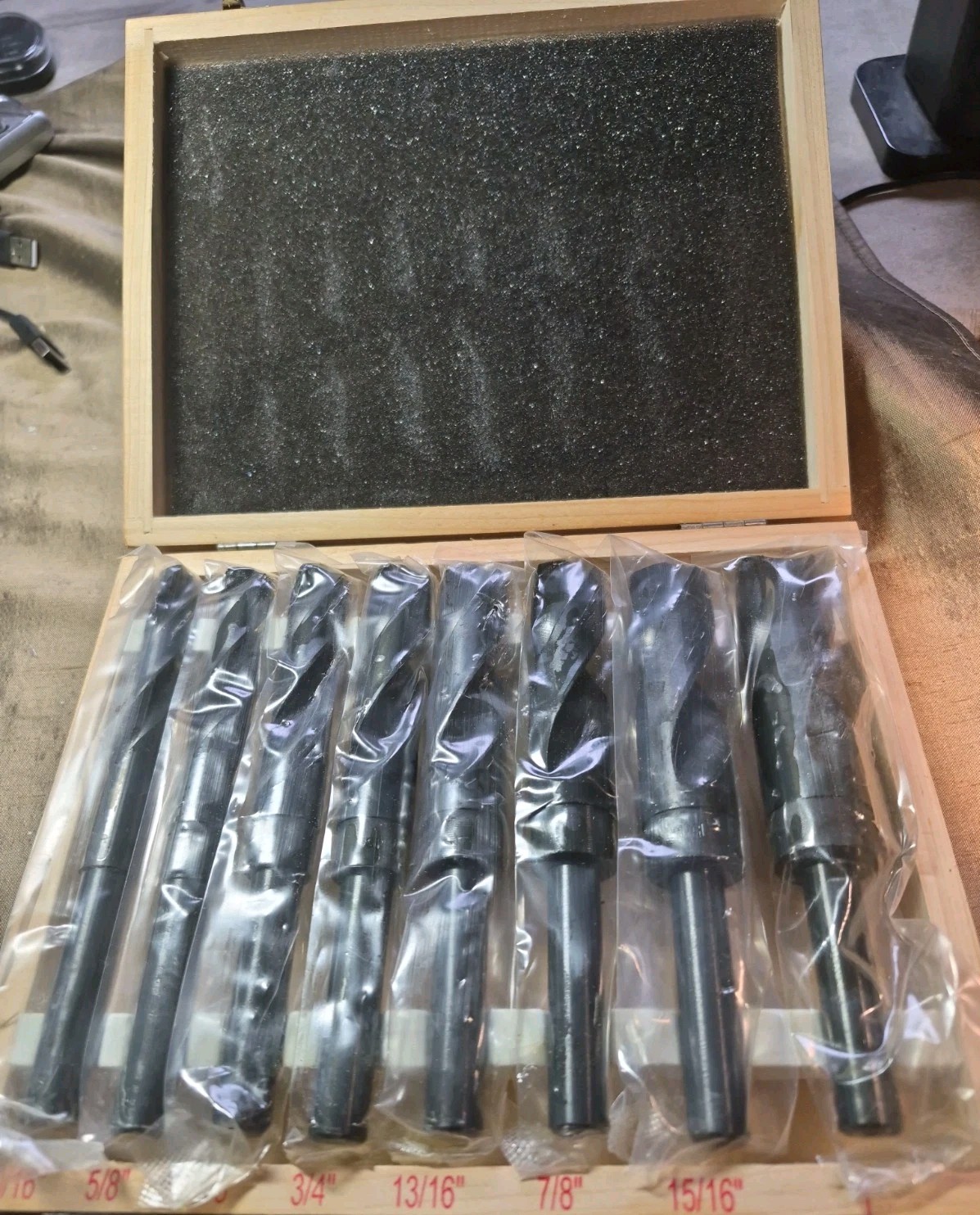 8pc Warrior Silver & Deming Drill Bit Set / Open Box / Each Unit Plastic Sealed