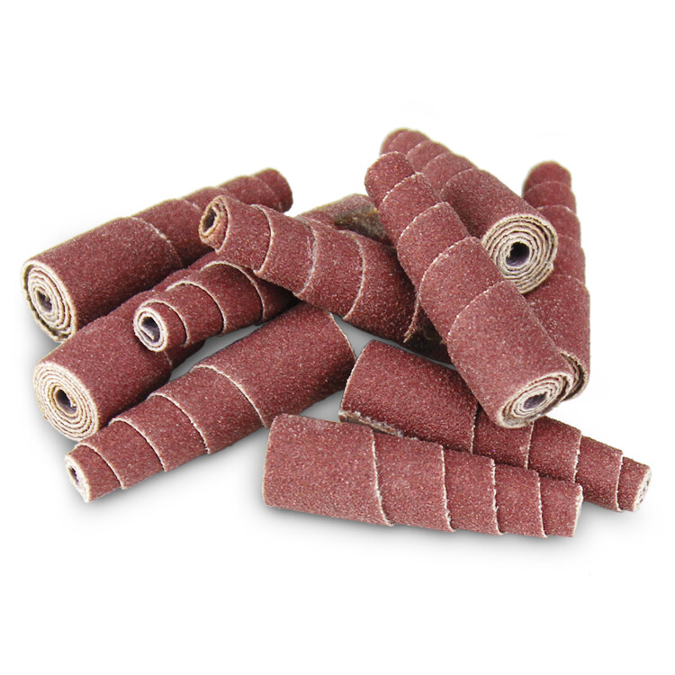 3/8″ x 1.5″ x 1/8″ Aluminum Oxide Abrasive Cartridge Roll, Full Taper – 10 Pack