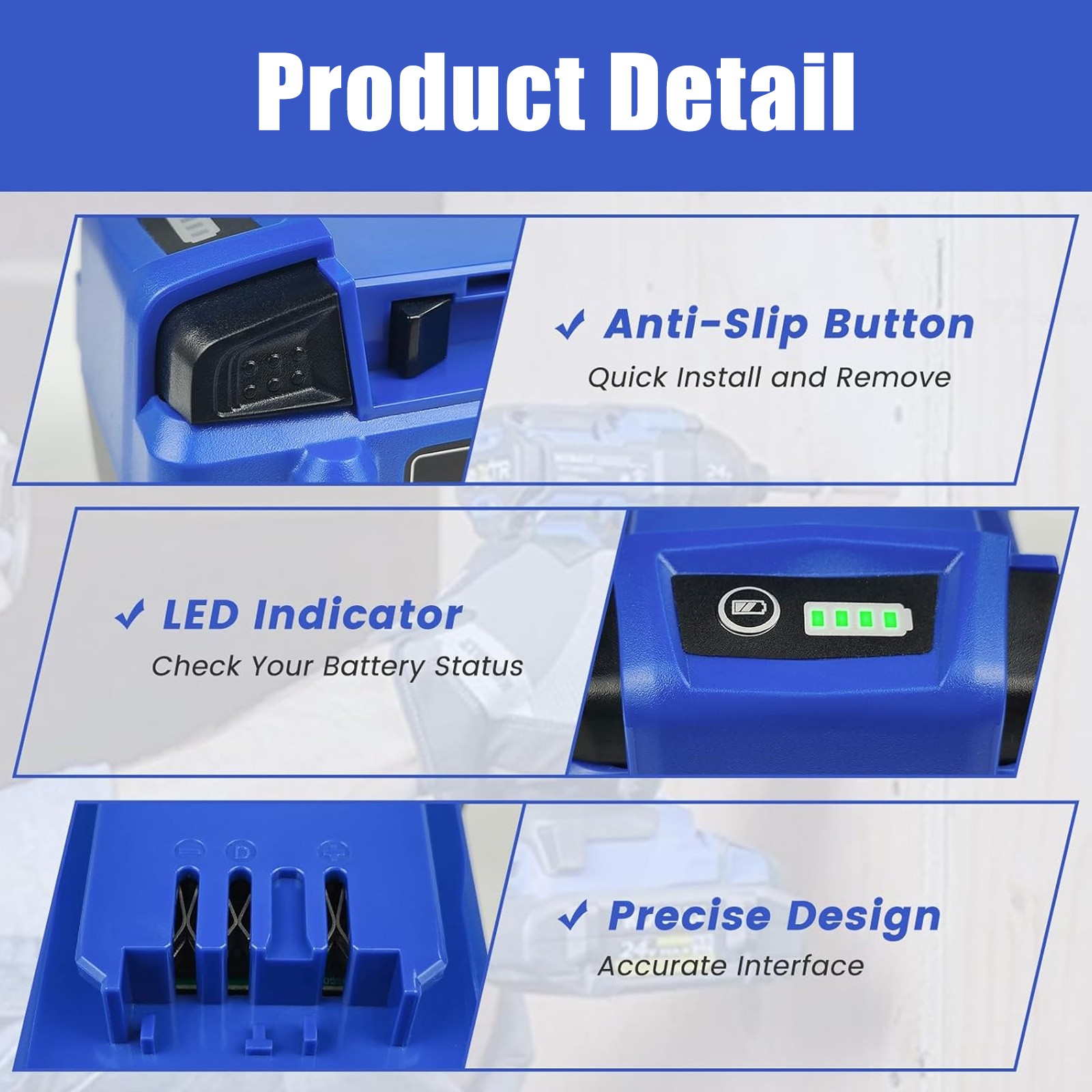 2 Pack 24V 3.0Ah for Kobalt 24 Volt Max Lithium-ion Battery KB624-03 KB424-03