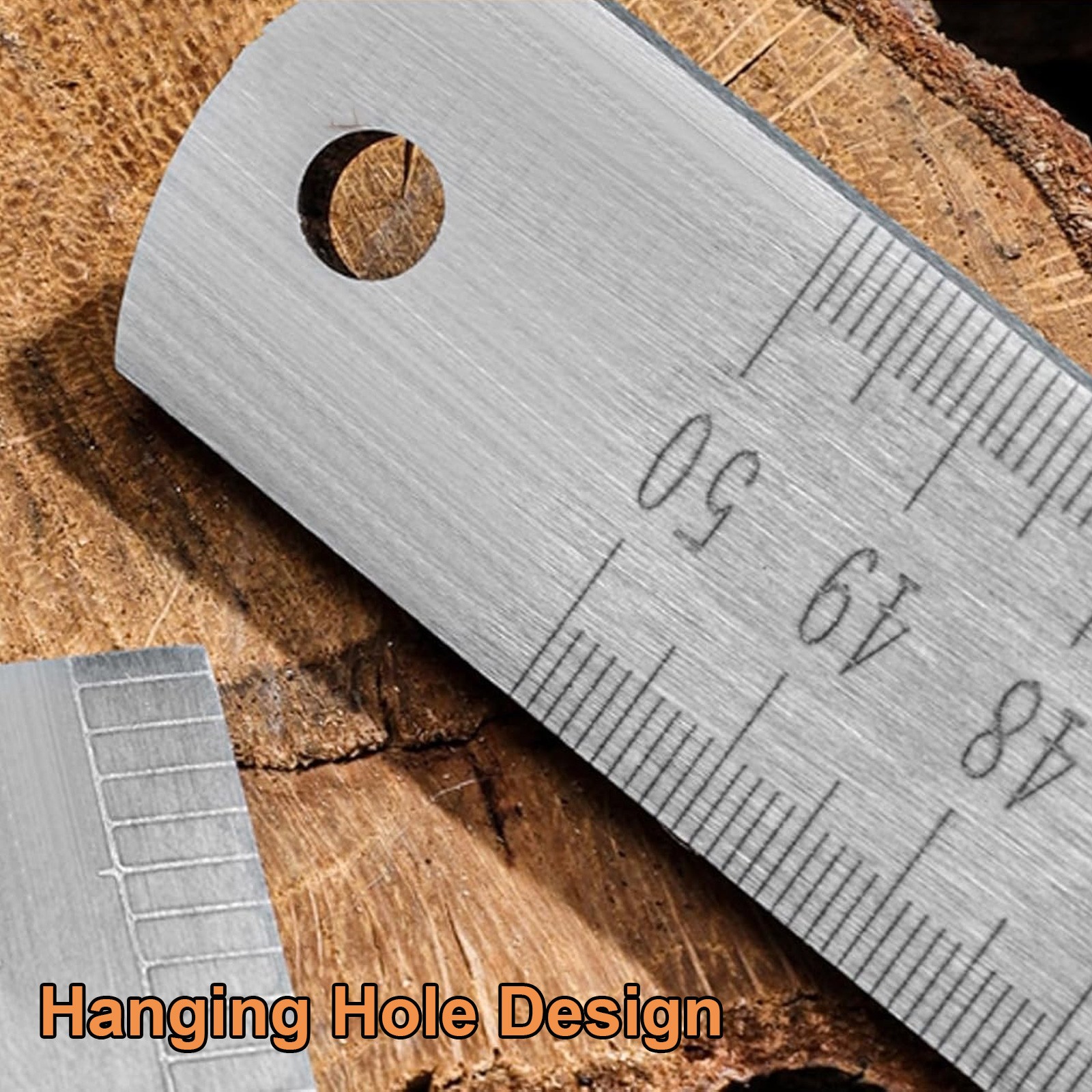 20″Heavy Duty Metal Ruler Stainless Steel Precision Metric & Inch Straight Edge