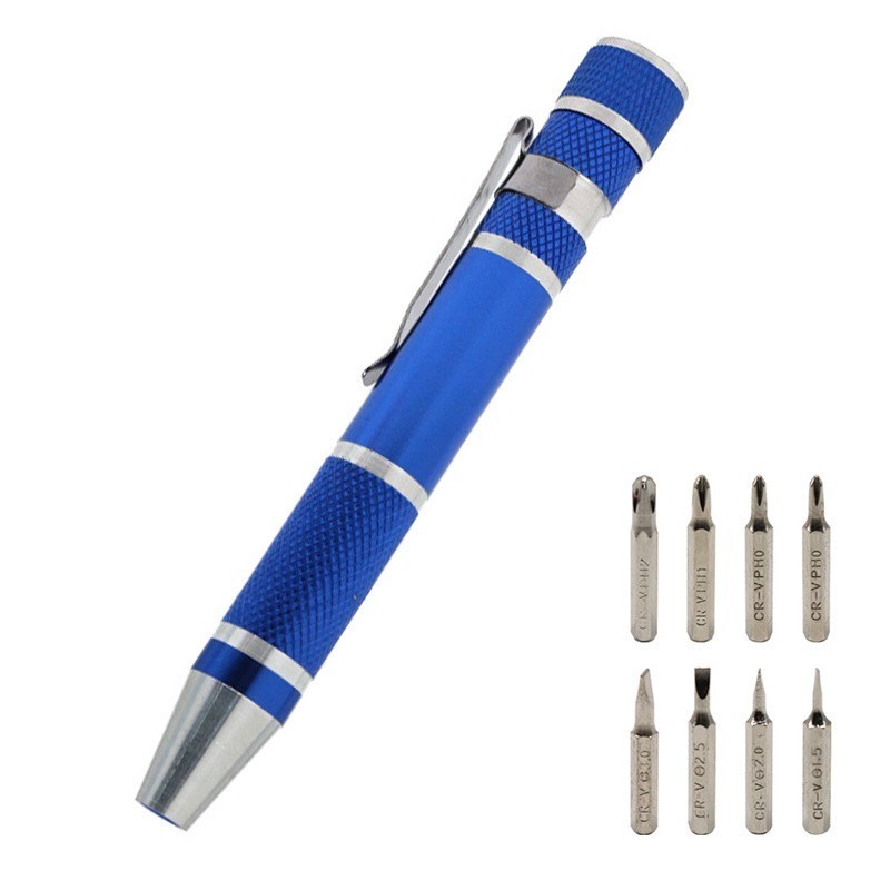 8 In-1 Multi-function Pocket Precision Screwdriver Tool Set Kit Pen Repair New