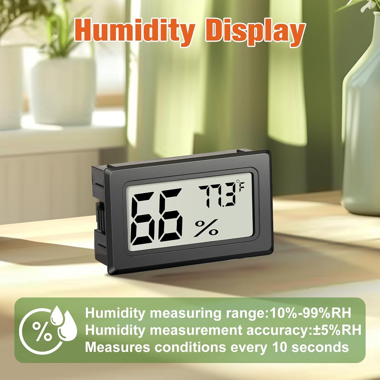 5/10/15 x Temperature Humidity Meters Gauge Indoor Fahrenheit (℉) LCD Display