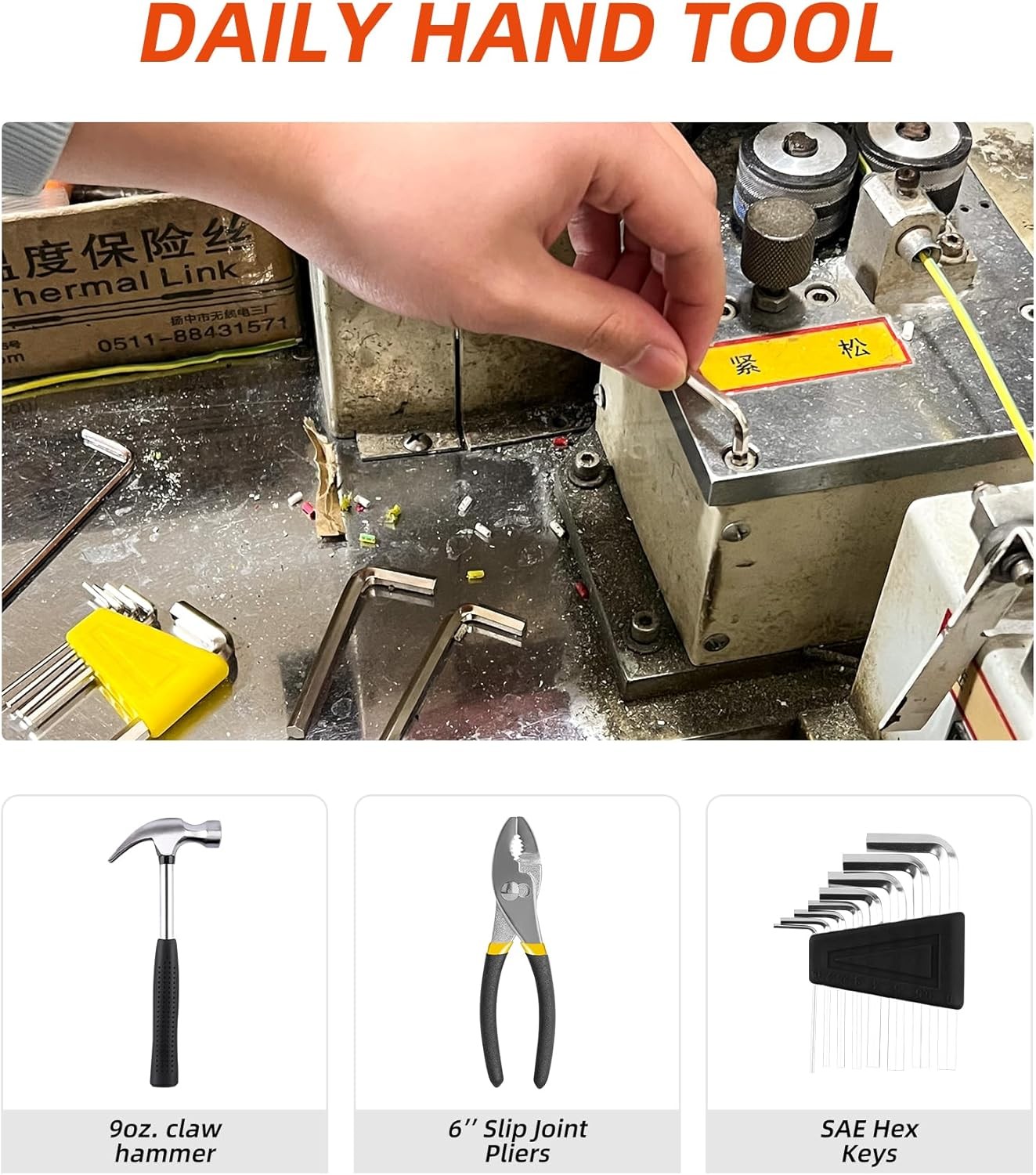 40-Piece Tool Set – General Household Hand Tool Kit with Plastic Toolbox Storage