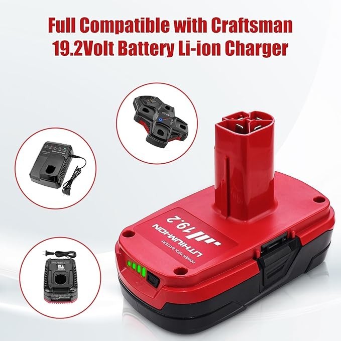 2Pack 19.2V 4.0Ah For Craftsman C3 DieHard Lithium ion XCP Battery 11375 11570
